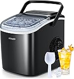 ecozy Macchina Ghiaccio, 12KG/ 24 ore, 9 Cubetti di Ghiaccio in 6 Minuti, 2 Dimensioni di Ghiaccio, Macchina del Ghiaccio Autopulente, Ice Maker Portatile per Casa/Festa/Cucina/Bar - 1