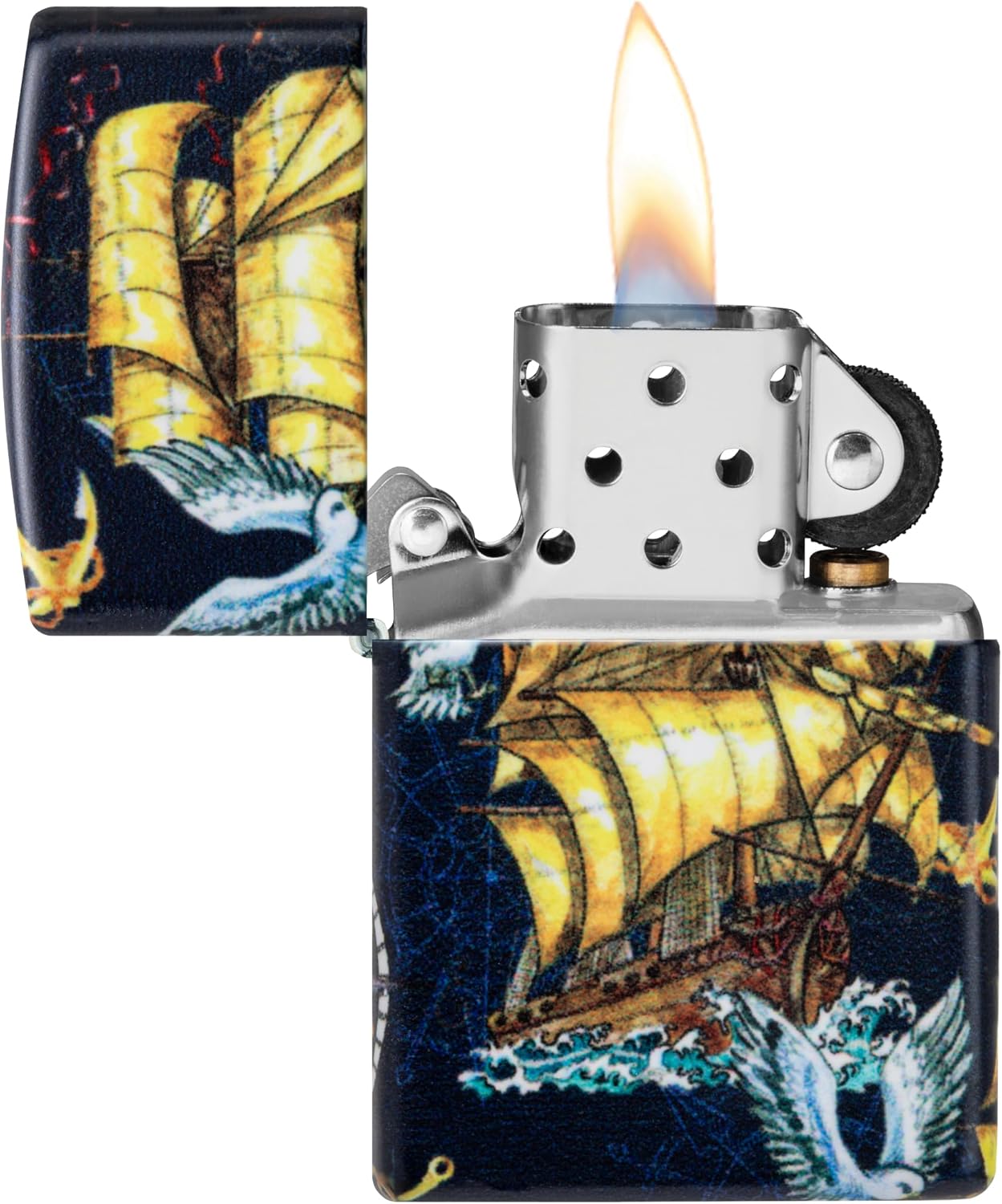 Zippo Lighter: Nautical Design with Ship - 540 Color 48813