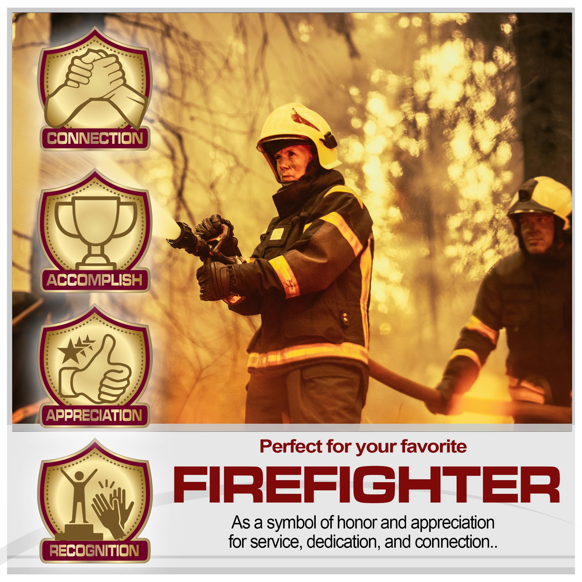 Armor Coin & Emblem - Custom Wildland Firefighter Belt Buckle | Large Belt Buckle for Men and Women Firefighters | Big Western-Style Buckle