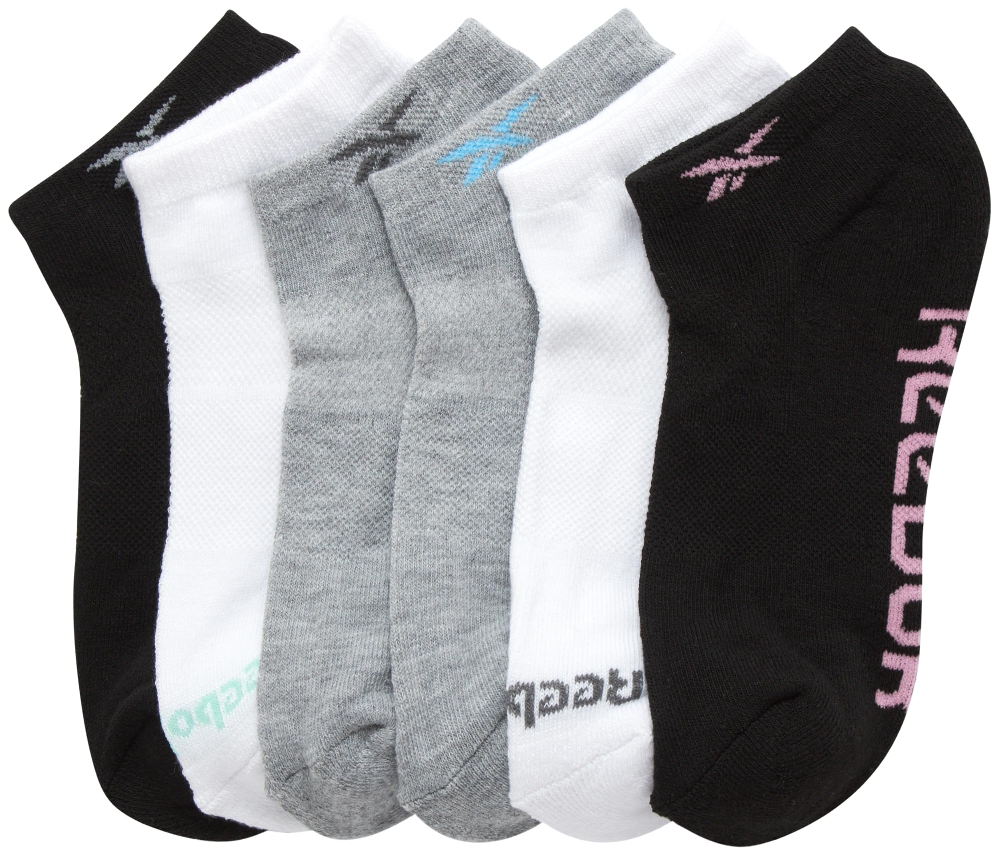 Reebok Damskie skarpety o niskim kroju - 6-pak Performance Cushion Comfort No Show Socks - Oddychające skarpety sportowe dla kobiet (4-10)