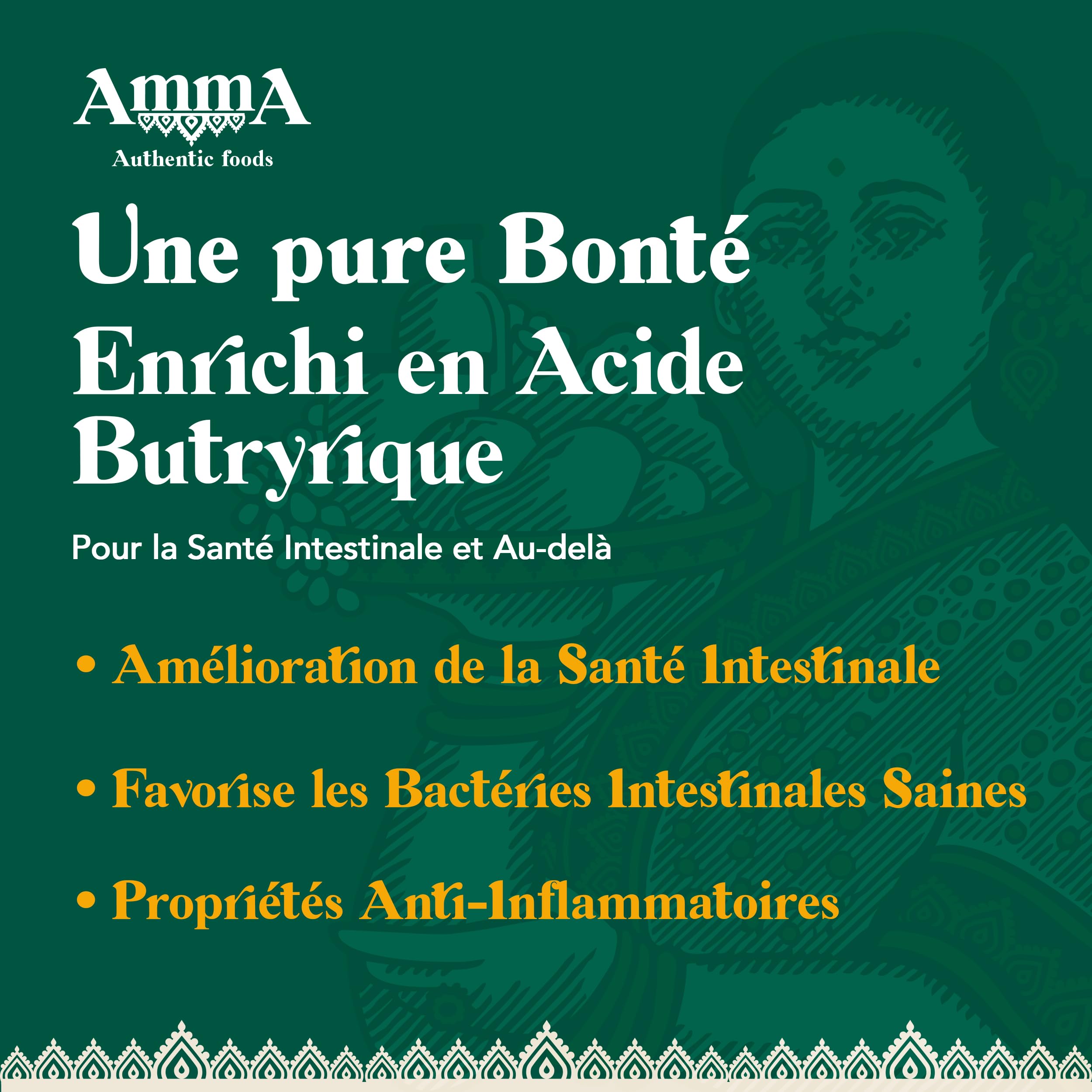Ghee Beurre Clarifié 400g de Amma Authentic Foods ® - Beurre Indien Ghee, Beurre Ghee Paléo et Keto Friendly, Desi Ghee Grass Fed