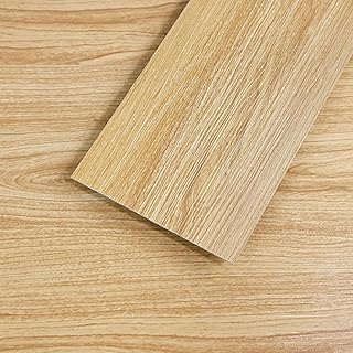 Peel and Stick Floor Tiles 36-Pack, Natural Oak Wood Plank Vinyl Flooring, Self-Adhesive Waterproof Floor Tile for Kitchen, Bathroom, Bedroom, Living Room, Easy Installation, 54 Sq Ft