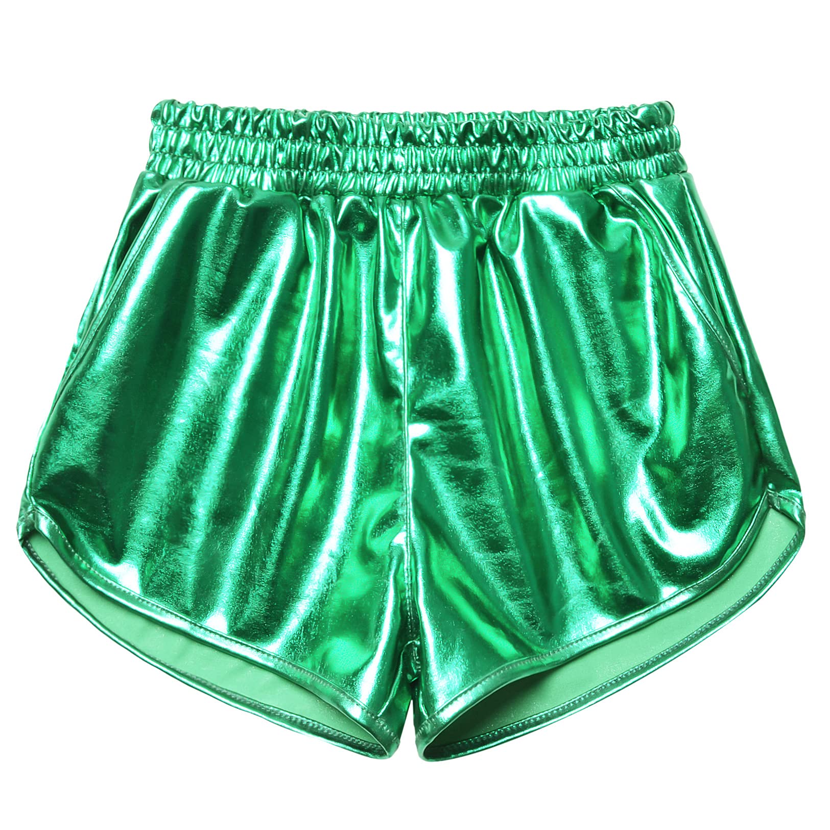 Mirawise Girls Metallic Shorts Shiny Hot Pants Sparkly Dance Outfits Short Pants