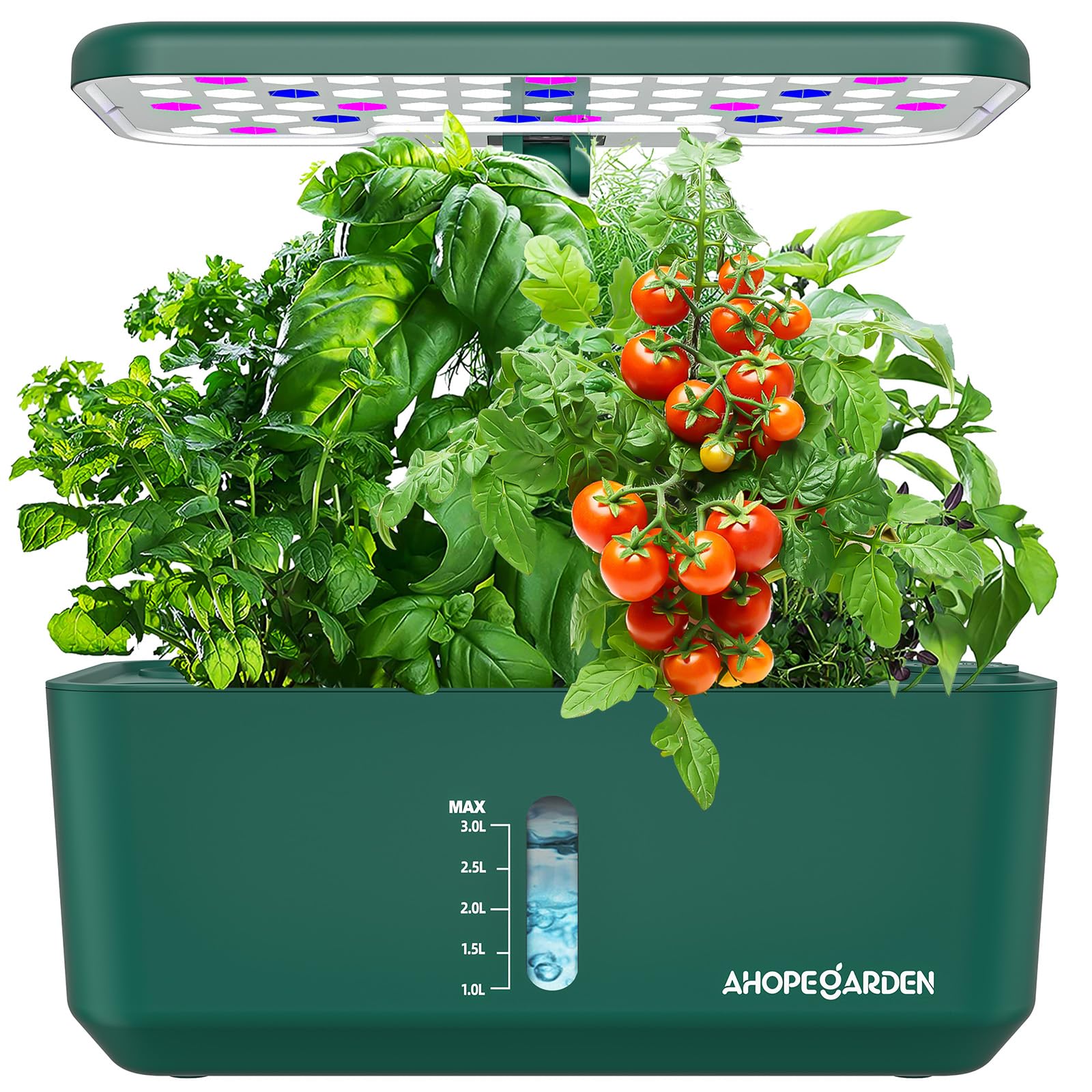 Ahopegarden Hydroponics Growing System: 10 Pods Indoor Herb Garden with LED