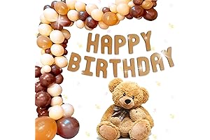 Brown Teddy Bear Birthday Decorations for Girls