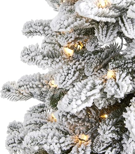 Miniatura 3 de Nearly Natural Árbol de Navidad artificial de abeto de Carolina del Norte de 3 pies con 150 luces blancas cálidas y 545 ramas flexibles