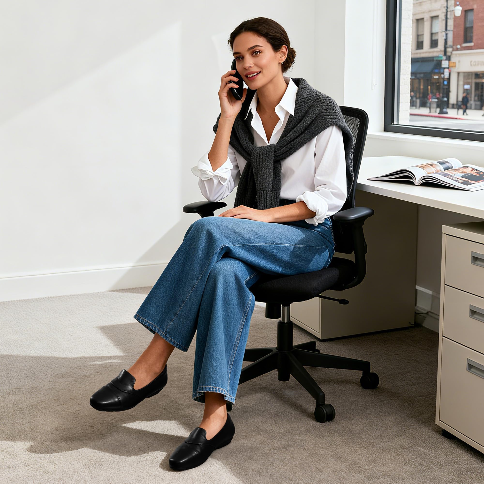 DREAM PAIRS Bequeme Businessschuhe Damen Loafers