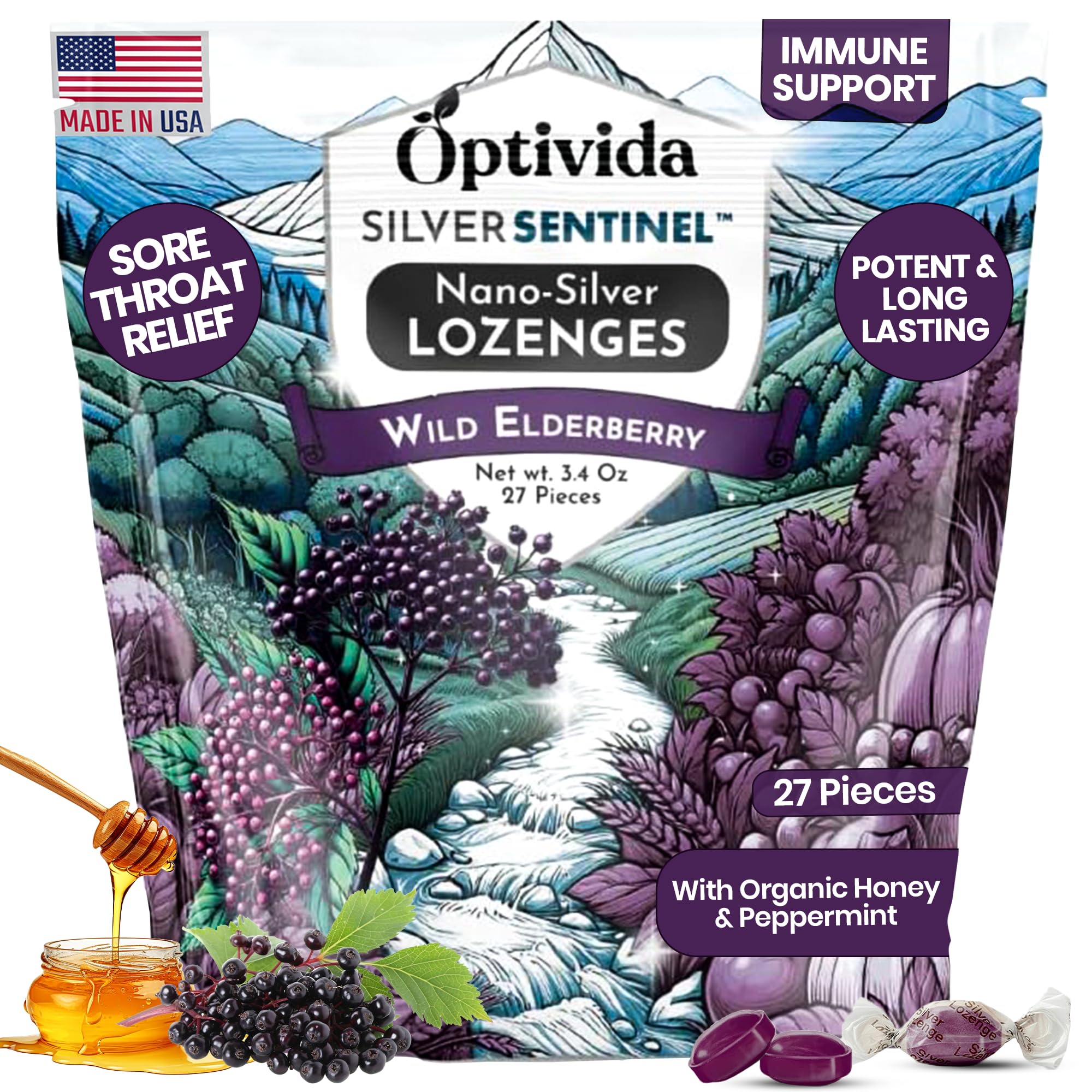 OPTIVIDA Health Natural Colloidal Silver Lozenges
