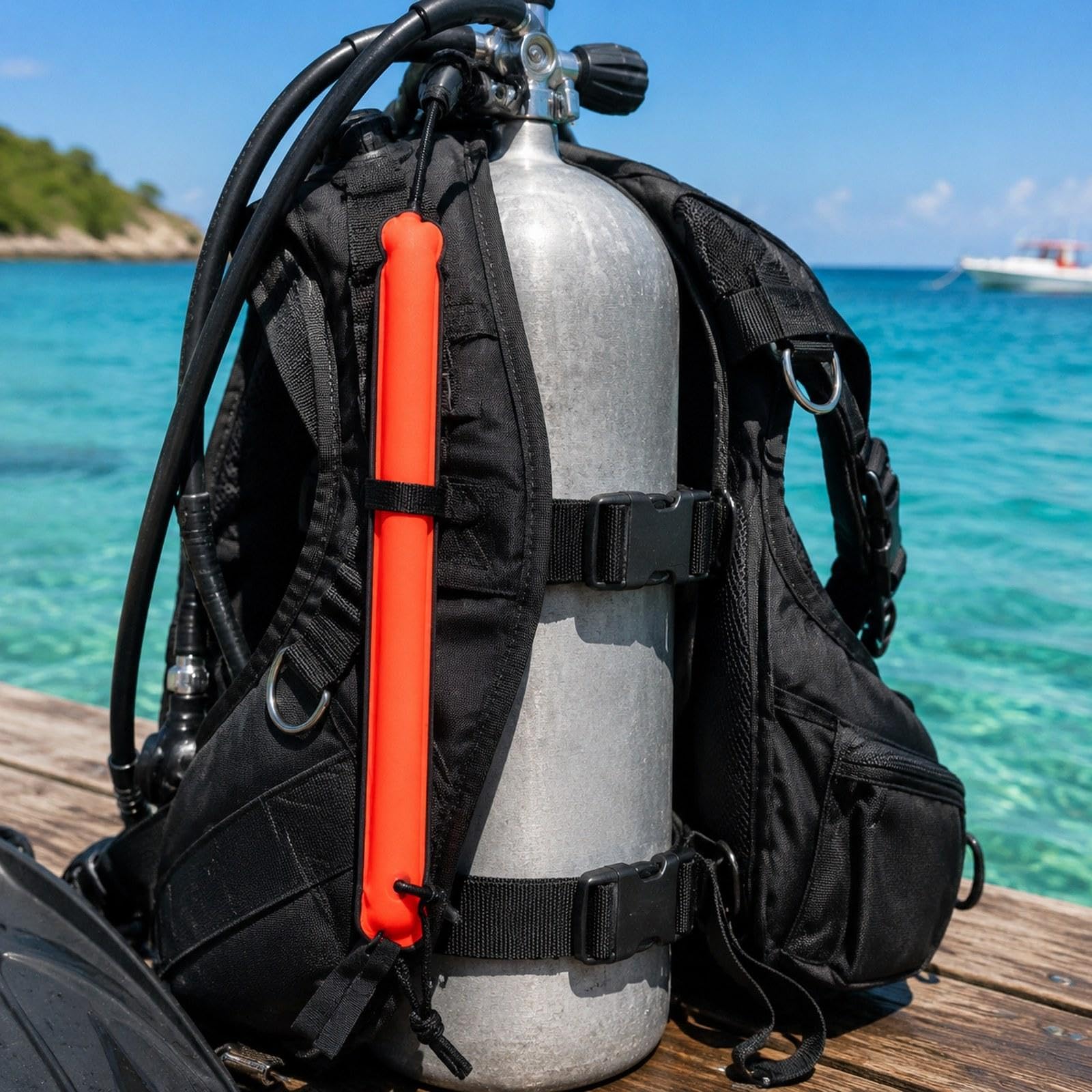 Surface Marker Buoy Taucher Schwimmkörper Aufblasbare Signalboje mit Multifunktionalem Design aus Nylon zur Markierung von Tauchern für