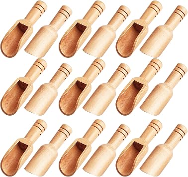 Arroyner 30 PCS Mini Wooden Spoon Mini Bamboo Spoons Small Bath Salt Spoon Small Spice Spoons for Sugar Scrubs, Spices, Bath Salts, Cooking