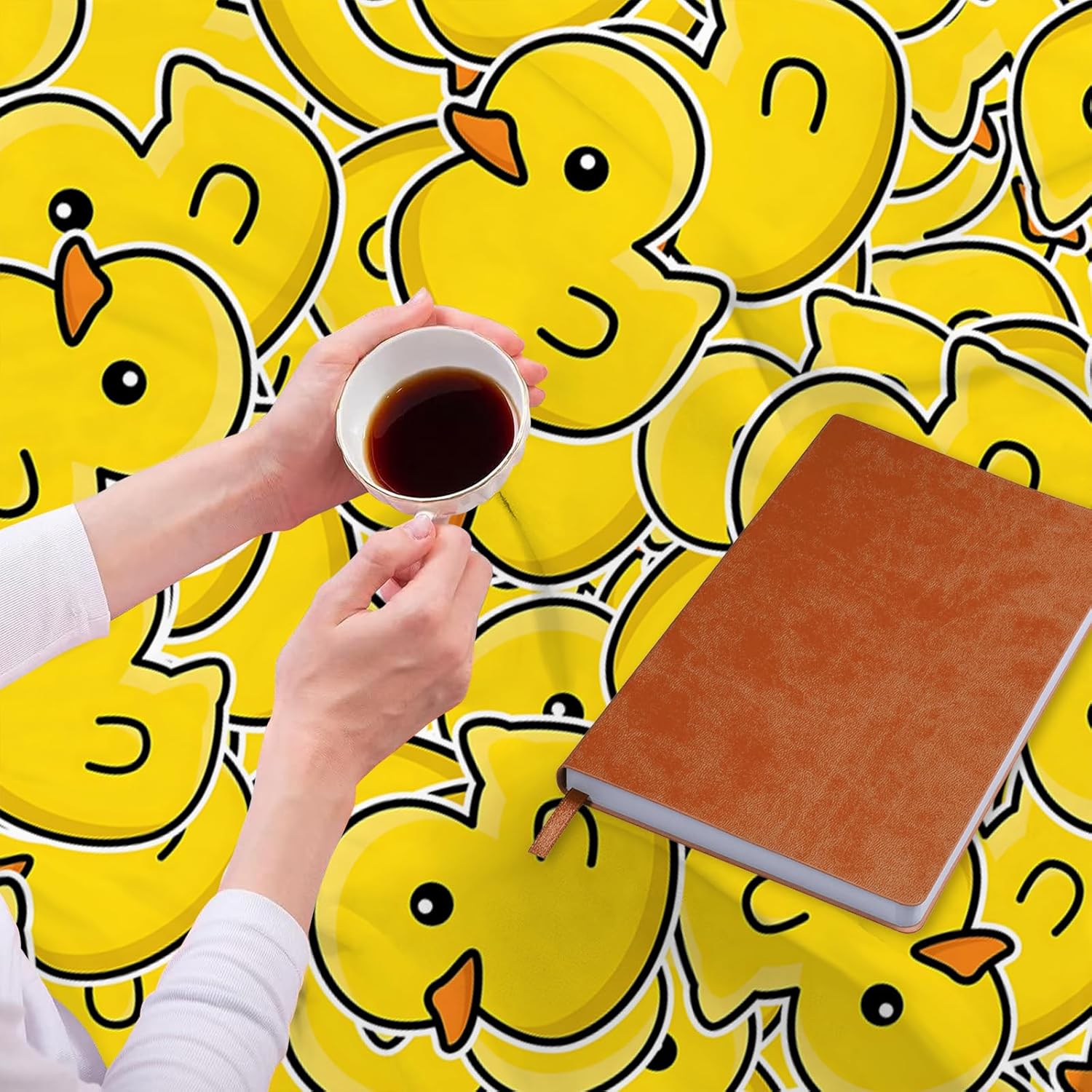 JOOCAR Cute Rubber Duck Throw Blankets Yellow Cartoon Ducks Throw Blanket Soft Lightweight Cozy Warm Blankets for Living Rooms Bedroom Couch Sofa Home Decor 40x50 Inch - Image 6