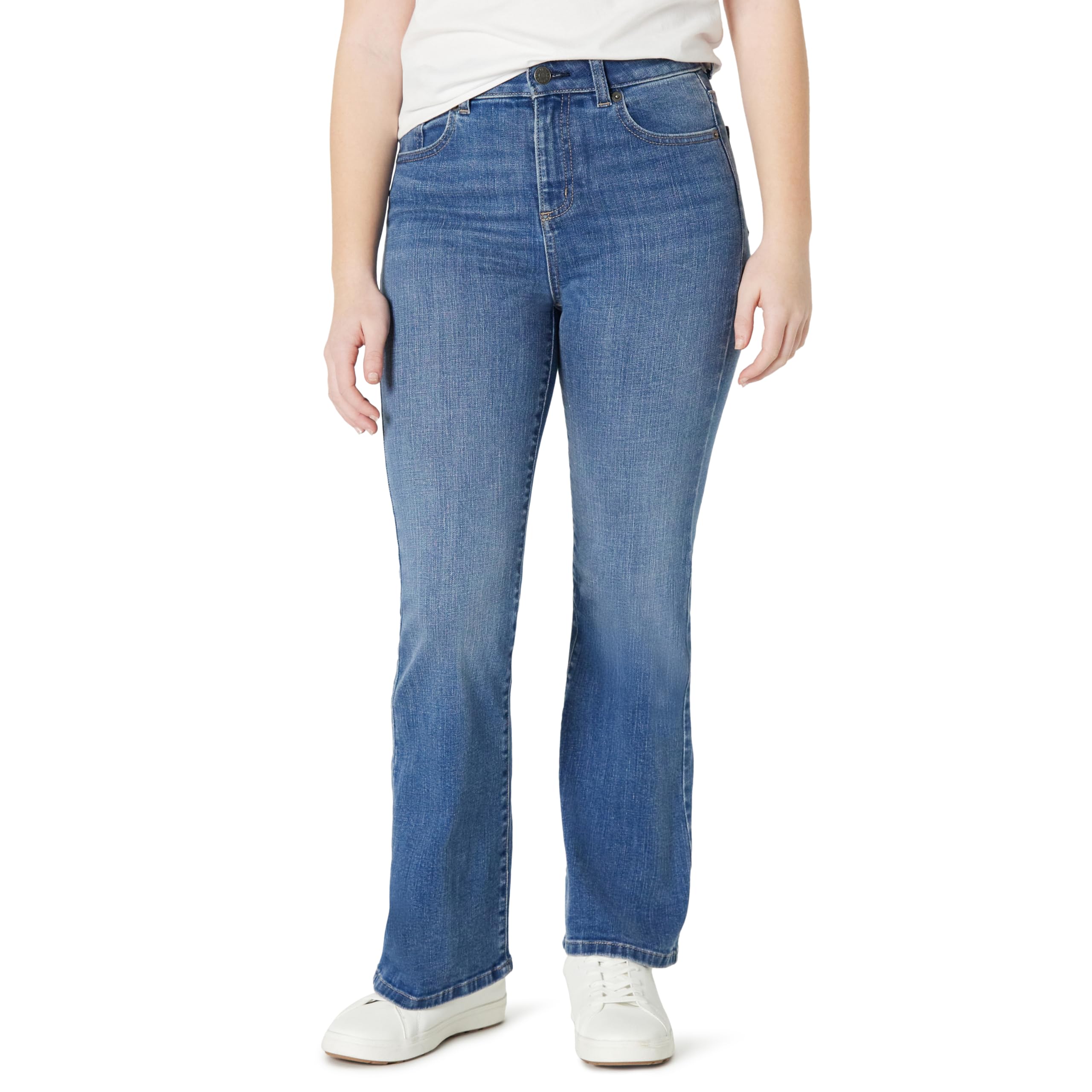 Amazon Essentials Mädchen Schlagjeans mit Hohem Stretchanteil und Hohem Bund