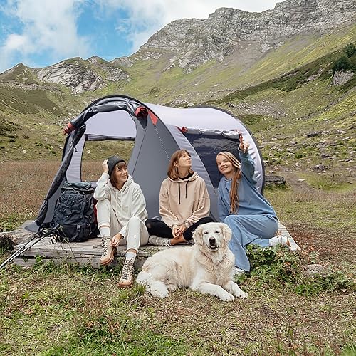 Miniatura 5 de Tienda de campaña emergente, tienda de campaña para 3 personas, tienda de campaña portátil instantánea, tiendas de campaña de sombra fáciles de