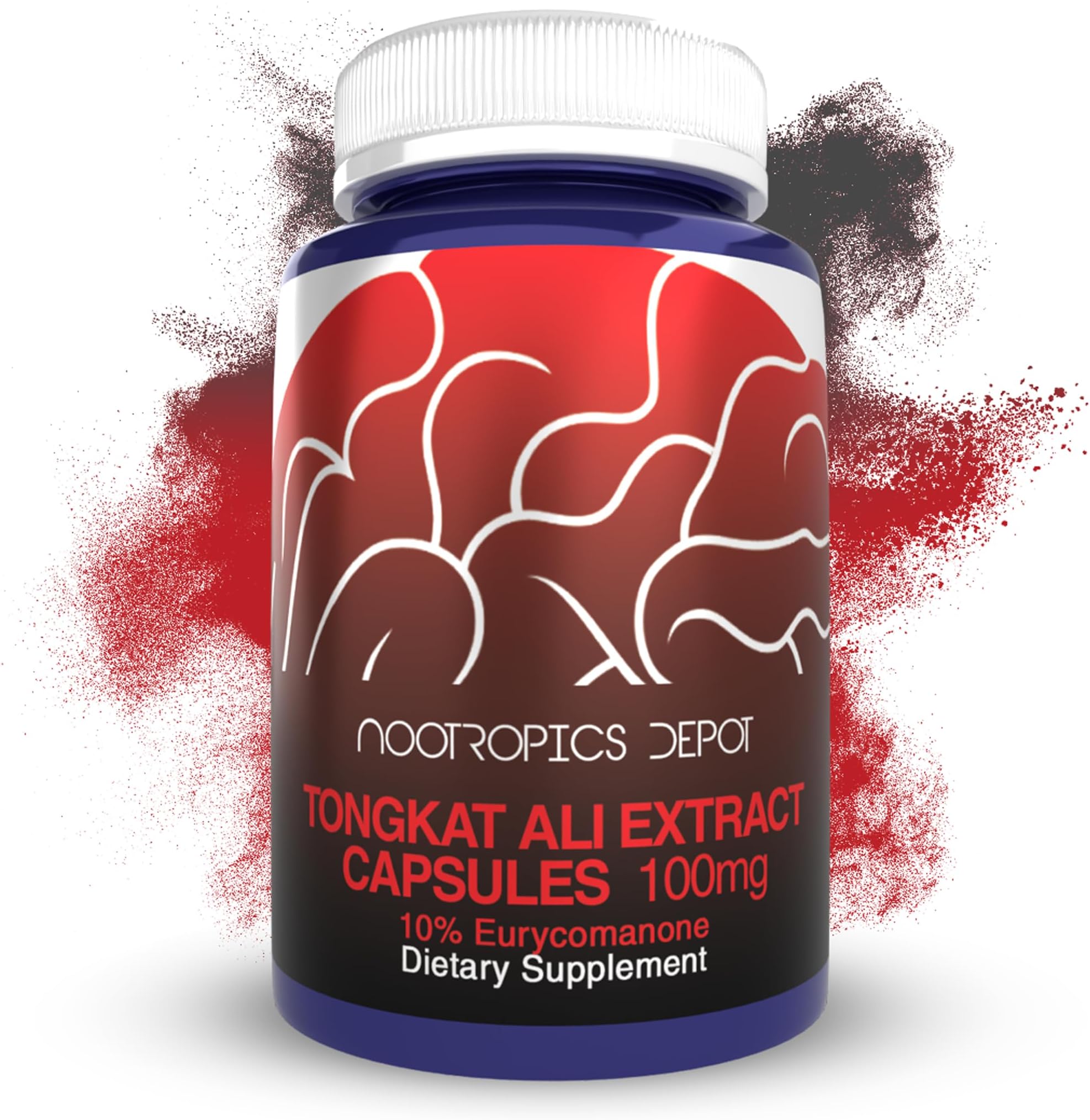 Tongkat Ali Extract Capsules | 100mg | 120 Count | 10% Eurycomanone by HPTLC | Eurycoma longifolia Root Extract
