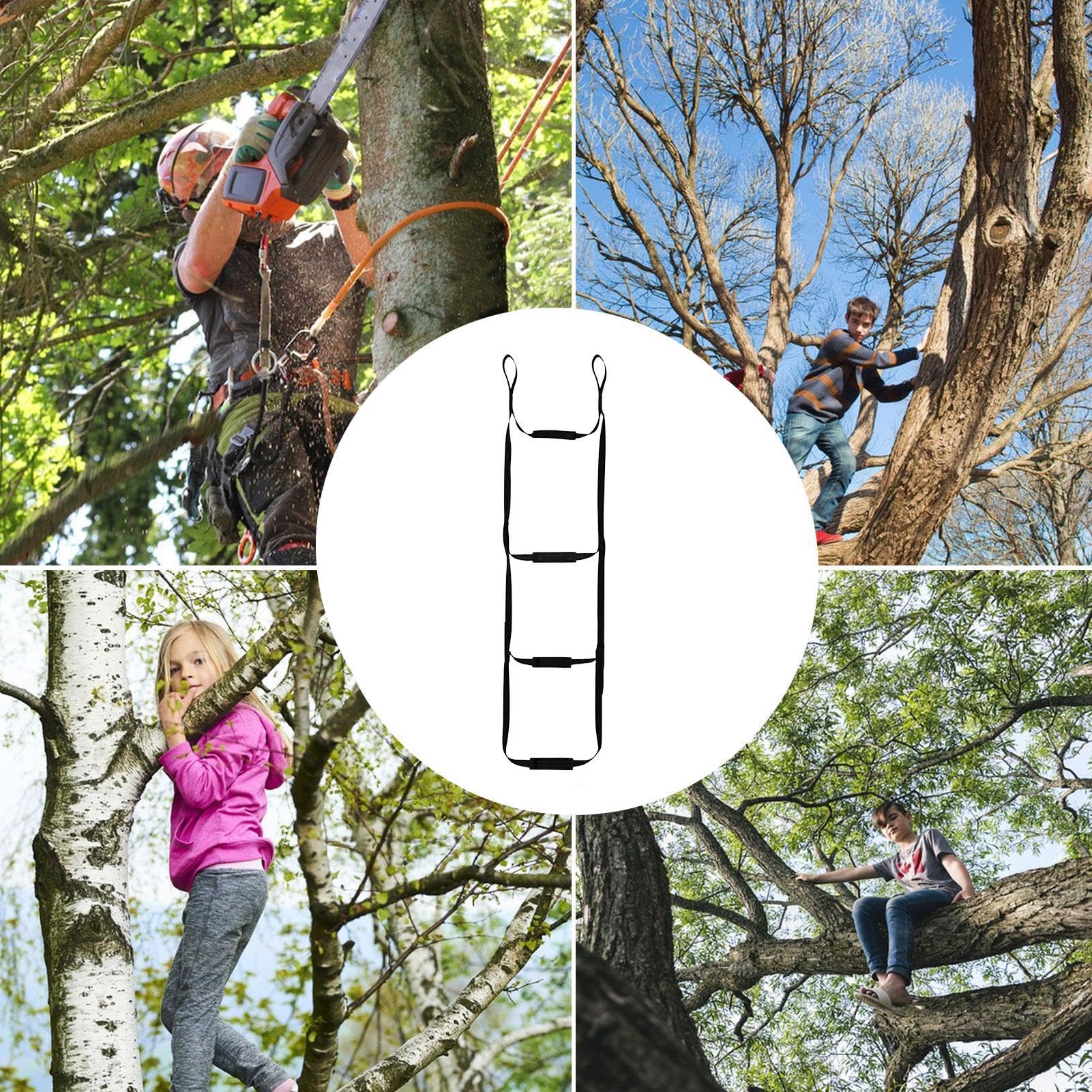 Scaletta per arrampicata | Scala in corda di nylon, strumento per arrampicarsi, strumento pieghevole per scala, scala multifunzionale per parco giochi per arrampicata all'aperto speleologia