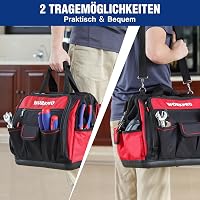 WORKPRO Elektromosszerelő Szerszámos Táska 1680D Poliészter 42x25x34cm 8