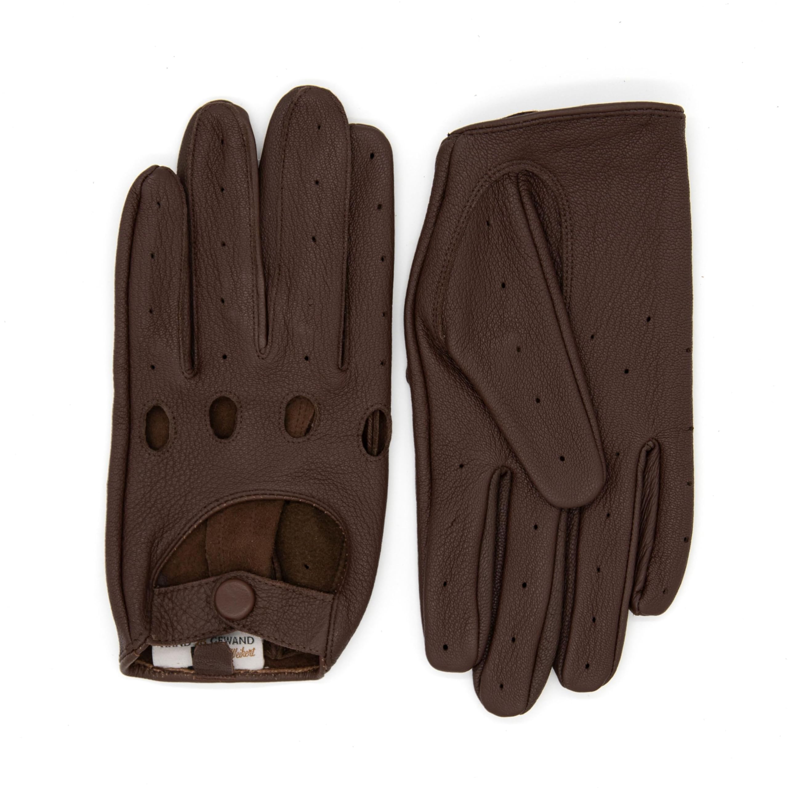 PETE - Premium Herren Autofahrerhandschuhe aus Ziegenleder mit Touchscreenfunktion, Fahrerhandschuhe Oldtimer, Motorrad, Auto-Lederhandschuhe, Driver gloves
