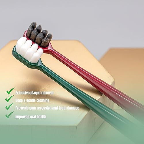 Miniatura 4 de PLQUE. Cepillo de dientes extra suave para encías sensibles. Cepillo de dientes manual micro nano con cerdas de hilo suave para mujeres embarazadas,