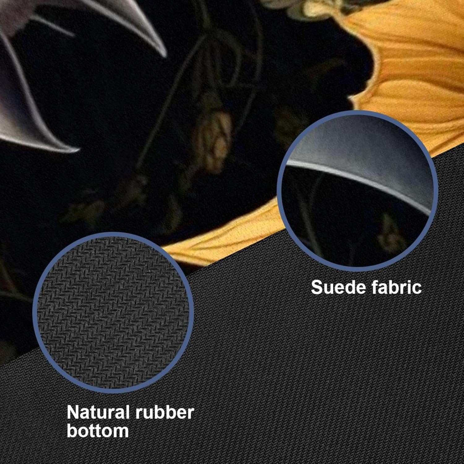 Yoga Towel, Bat Pattern Non Slip Sweat Absorbent Hot Yoga Mat Towel for Hot Yoga, Pilates and Fitness - 72.8" x 26.8"