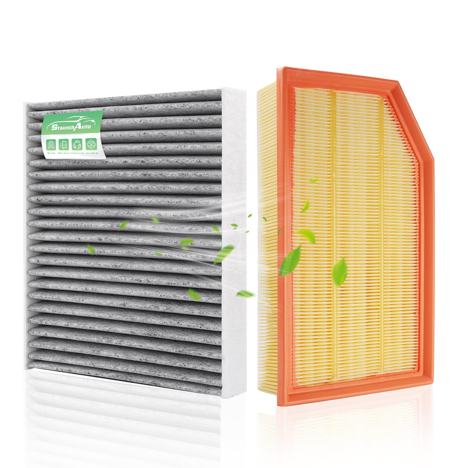Engine & Cabin Air Filter for 18-26 Jeep Wrangler 2.0L/3.6L, 20-26 Gladiator 3.6L (NOT 3.0L/6.4L/ DIESEL!)(NOT 4-door Rubicon) Replacement 68301863AA 68257030AA Automotive-2 Pack For Wrangler 2018-26|Gladiator 2020-25