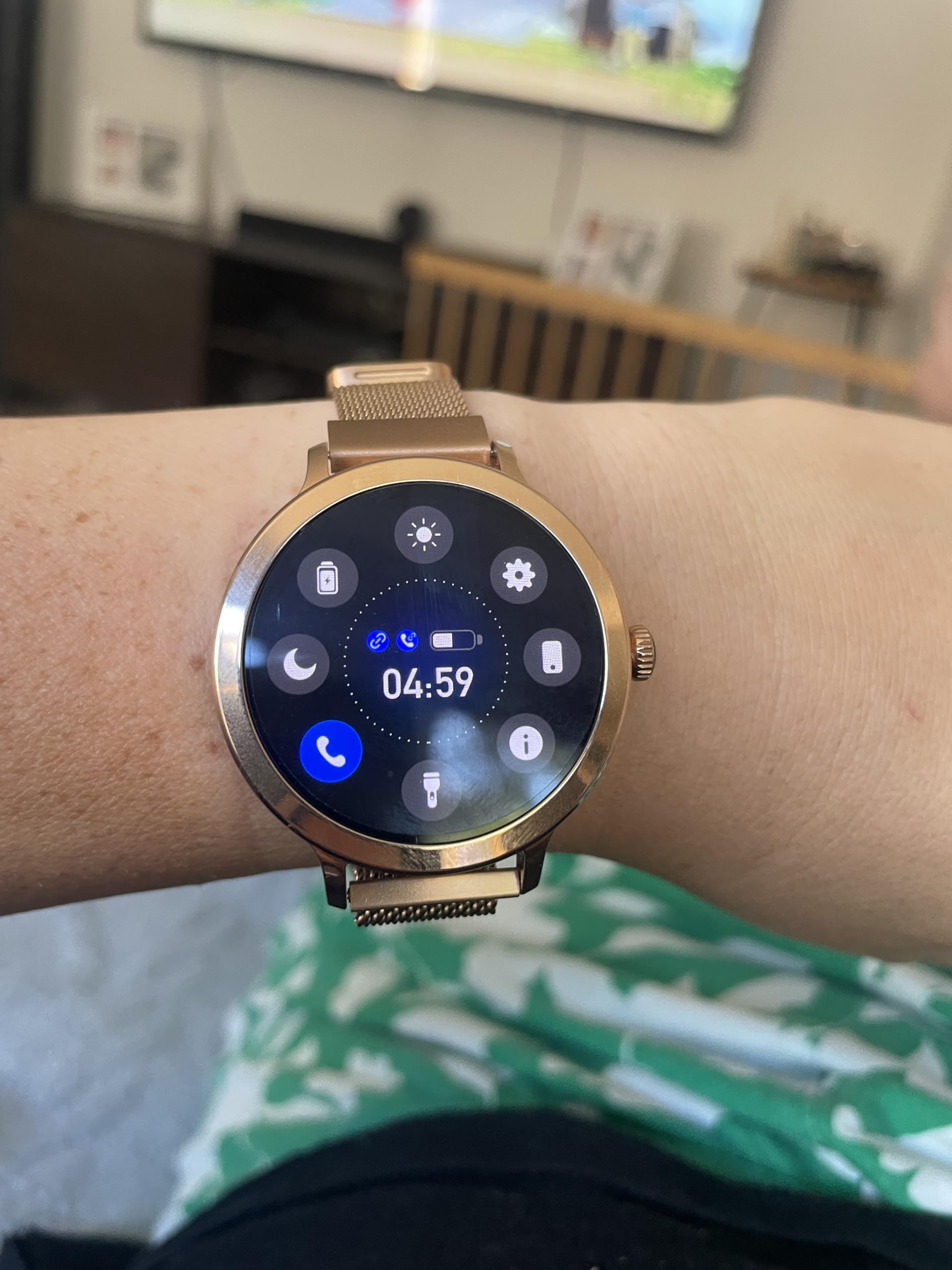Damski smartwatch Efolen z funkcją telefonu, Inteligentny zegarek z ekranem dotykowym 1,1 cala, Zegarek z trybami sportowymi 110+, Monitor pracy serca, Miesiączka SpO2, monitor snu,Monitor fitness
