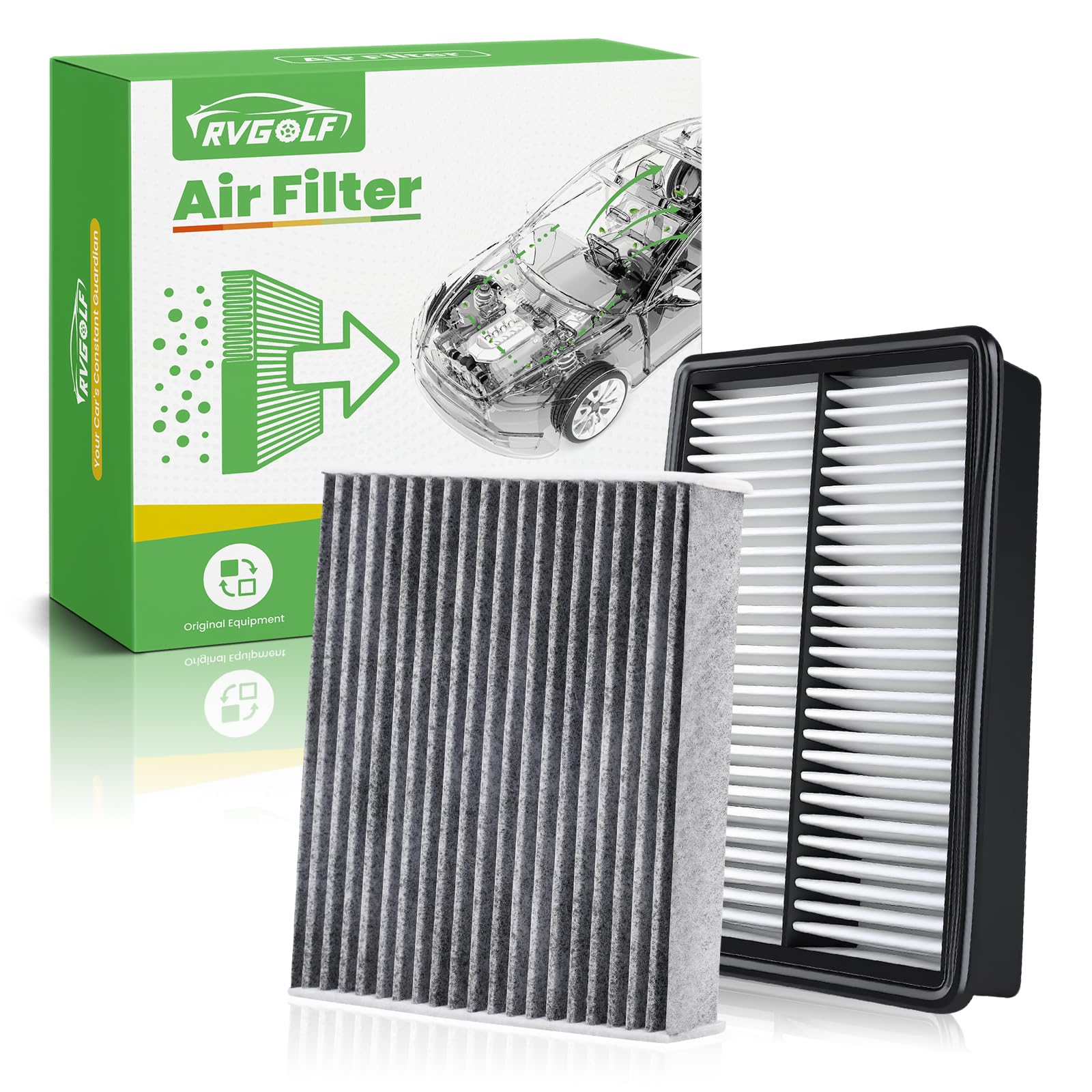 Engine+Cabin Air Filter Fit for 2019-2024 Kia Forte, 2017-2020 Elantra