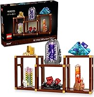 LEGO Ideas 21362 Mineral Collection Adult Building Set - 6 Vibrant Minerals, 3 Display Shelves for Bedroom Office Decor Gift