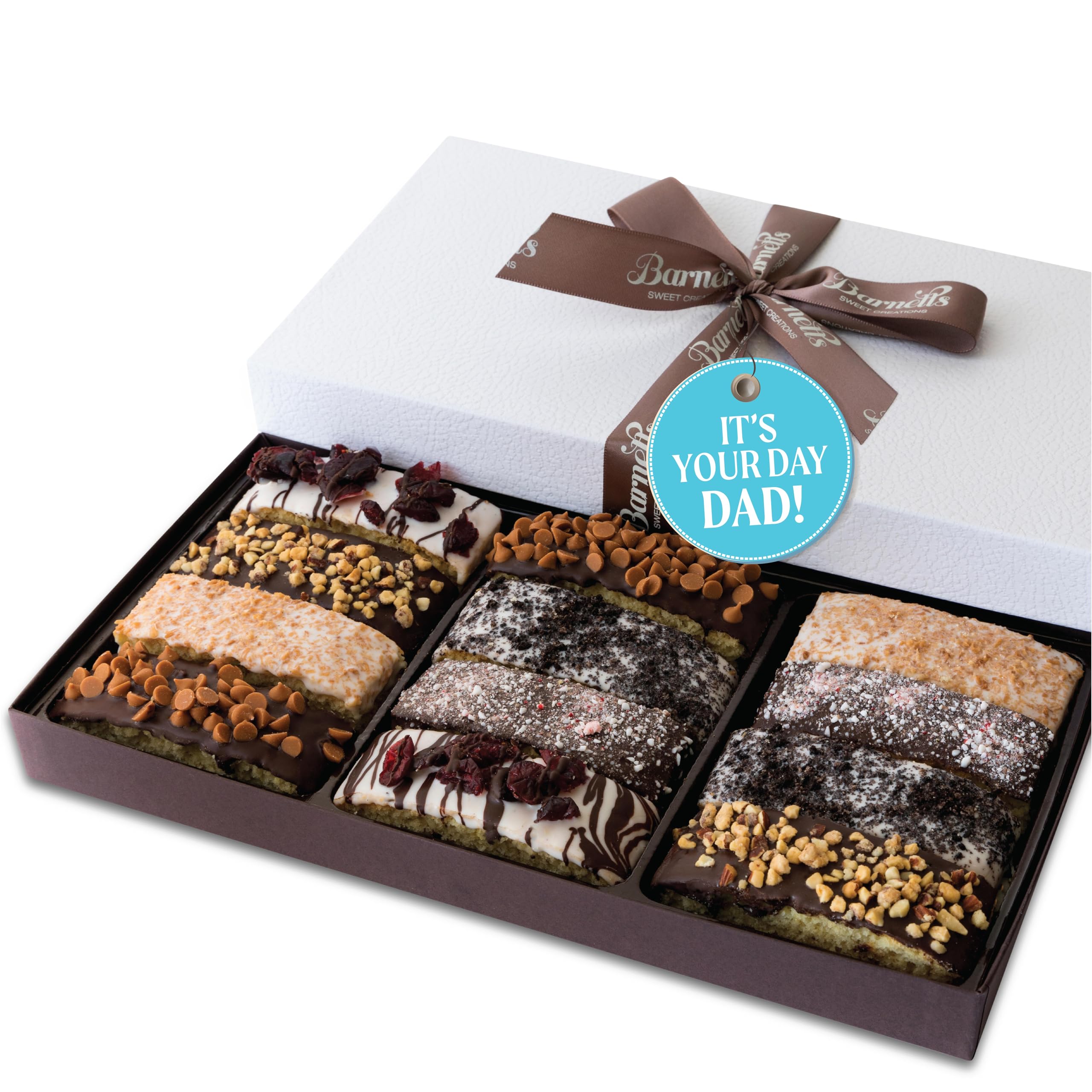 Cesta de regalo de galletas Biscotti de Barnett's Navidad gourmet comida de chocolate de vacaciones