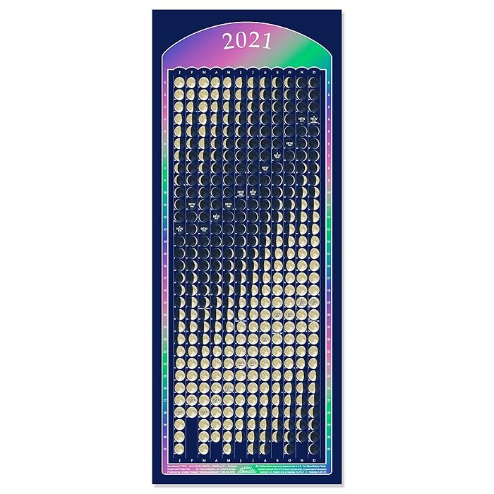 Buy Celestial Products Lunar Calendar 2021 Moon Phases, MoonDazzle