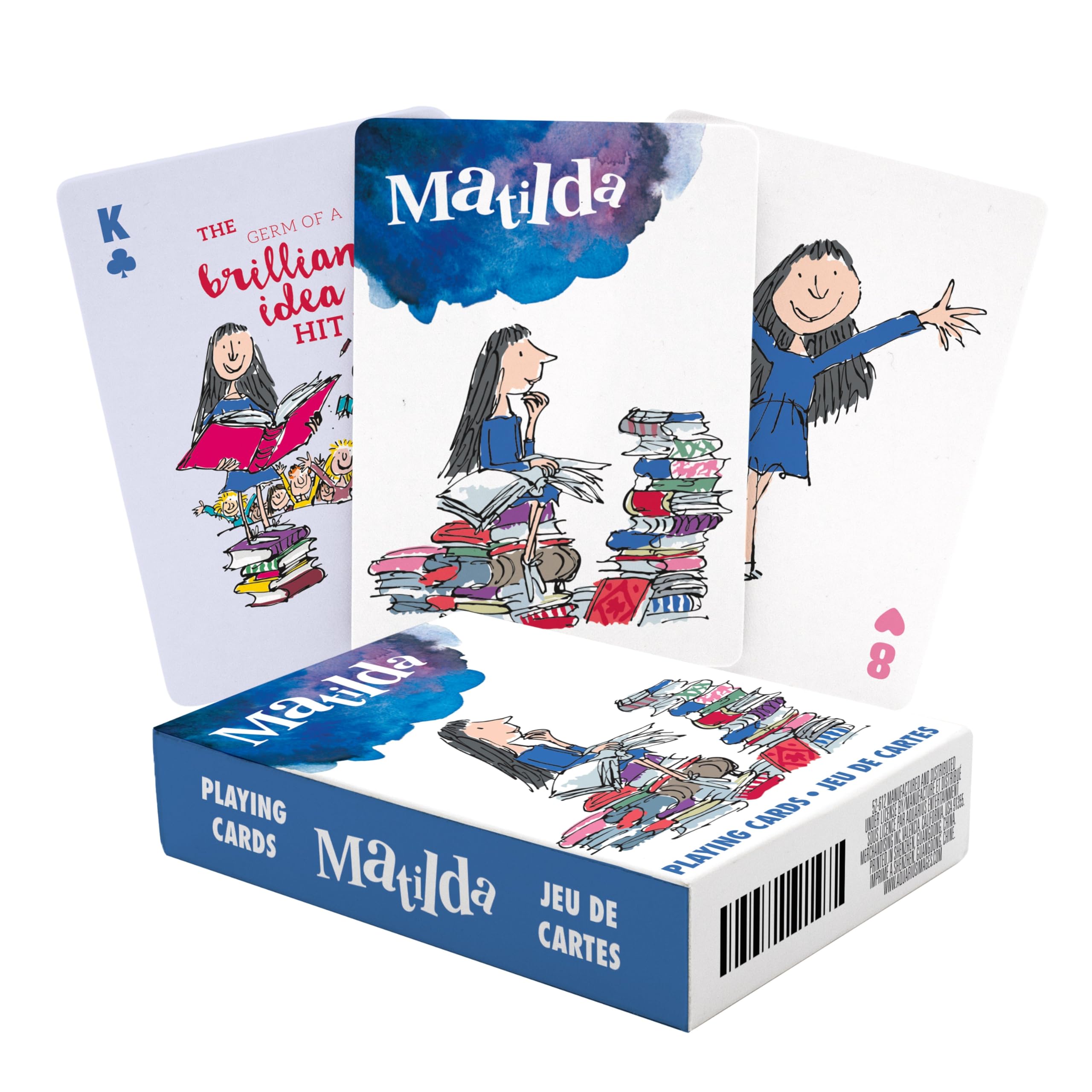 AQUARIUS Matilda Playing Cards - Roald Dahl Themed Deck of Cards for Your Favorite Card Games - Officially Licensed Matilda Merchandise & Collectibles