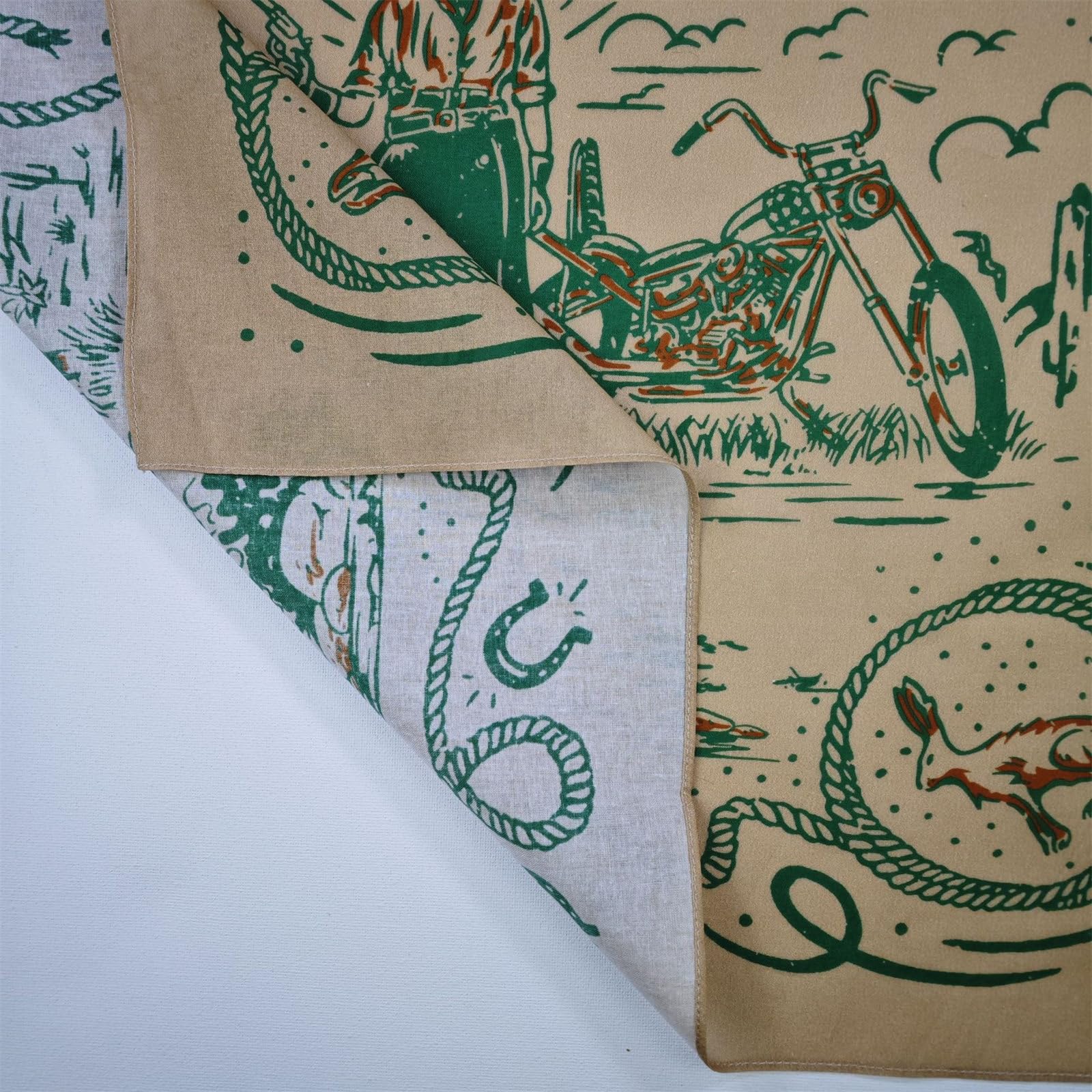 Bandana testa, Bandana francese, 2PCS Farm Stampa Fazzoletto da collo Bandana Adulto Western Paisley Bandane Sciarpa di moda Street Dance Foulard Hiphop Headcove