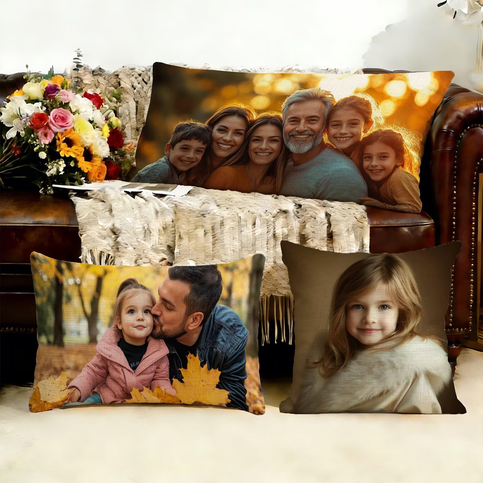 Cojin Personalizado Foto a Doble Cara 60x180cm - Cojines Exterior,Funda de Almohada Impermeable - Regalo Original para San Valentín y Aniversario Parejas para Cama Sofa Terraza Salon Jardin J1-237