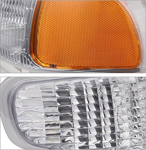 Miniatura 5 de M-AUTO Conjunto de faros delanteros con 4 bombillas LED premontadas de 6000 K compatibles con GMC Sierra C3  02-06 Sierra 1500 Denali  07 Sierra