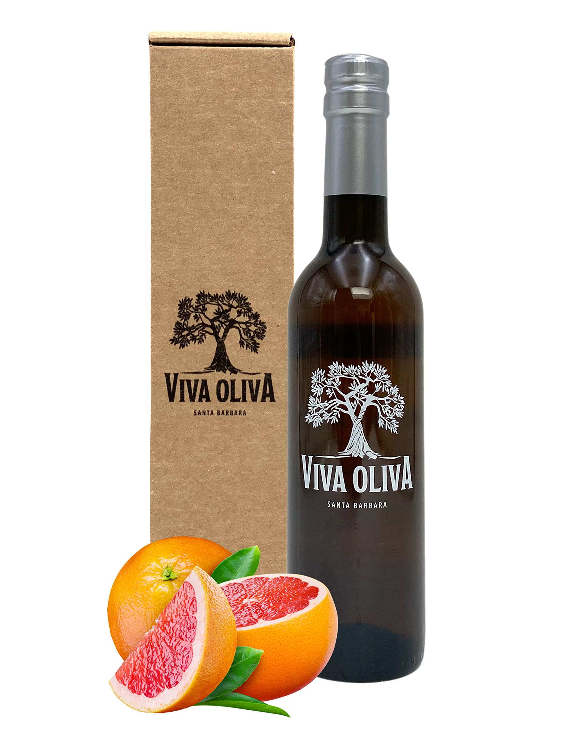 Viva Oliva Grapefruit White Balsamic Vinegar - 375ml (12.7oz) - Premium Quality - 100% Natural - Barrel Aged Gourmet Balsamic from Modena, Italy