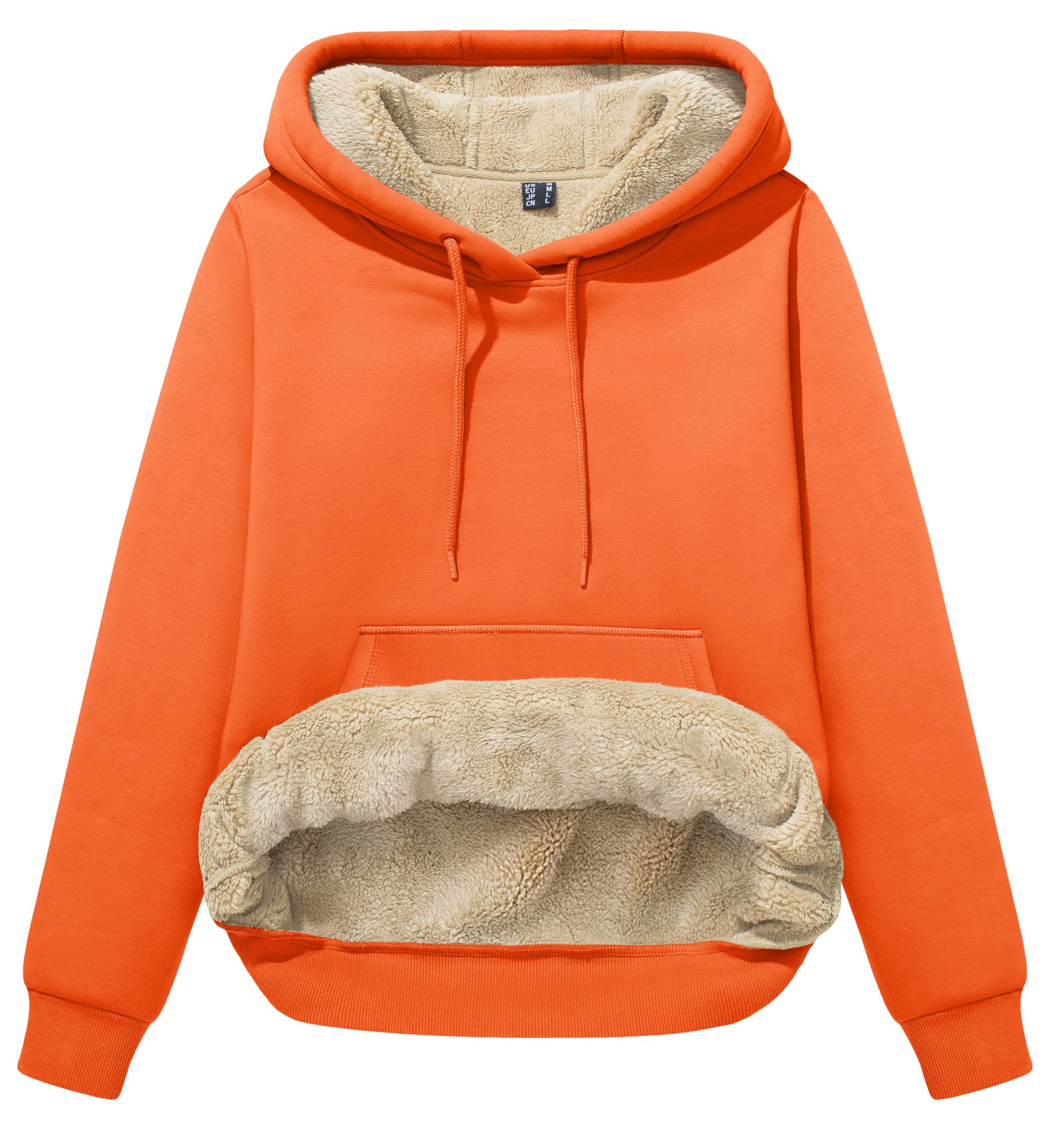 MAGCOMSEN Women's Thick Fleece Lined Hooded Sweatshirt