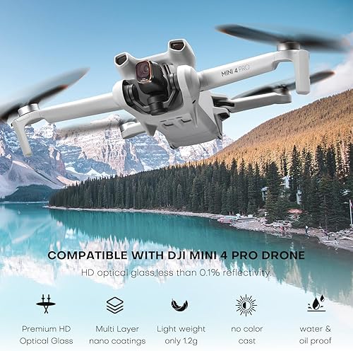 Miniatura 3 de REYGEAK ND & CPL - Juego de filtros para DJI Mini 4 Pro, 6 unidades CPL ND8 ND16 ND32 ND64 ND128 Polarizador y filtros de densidad neutra Accesorios