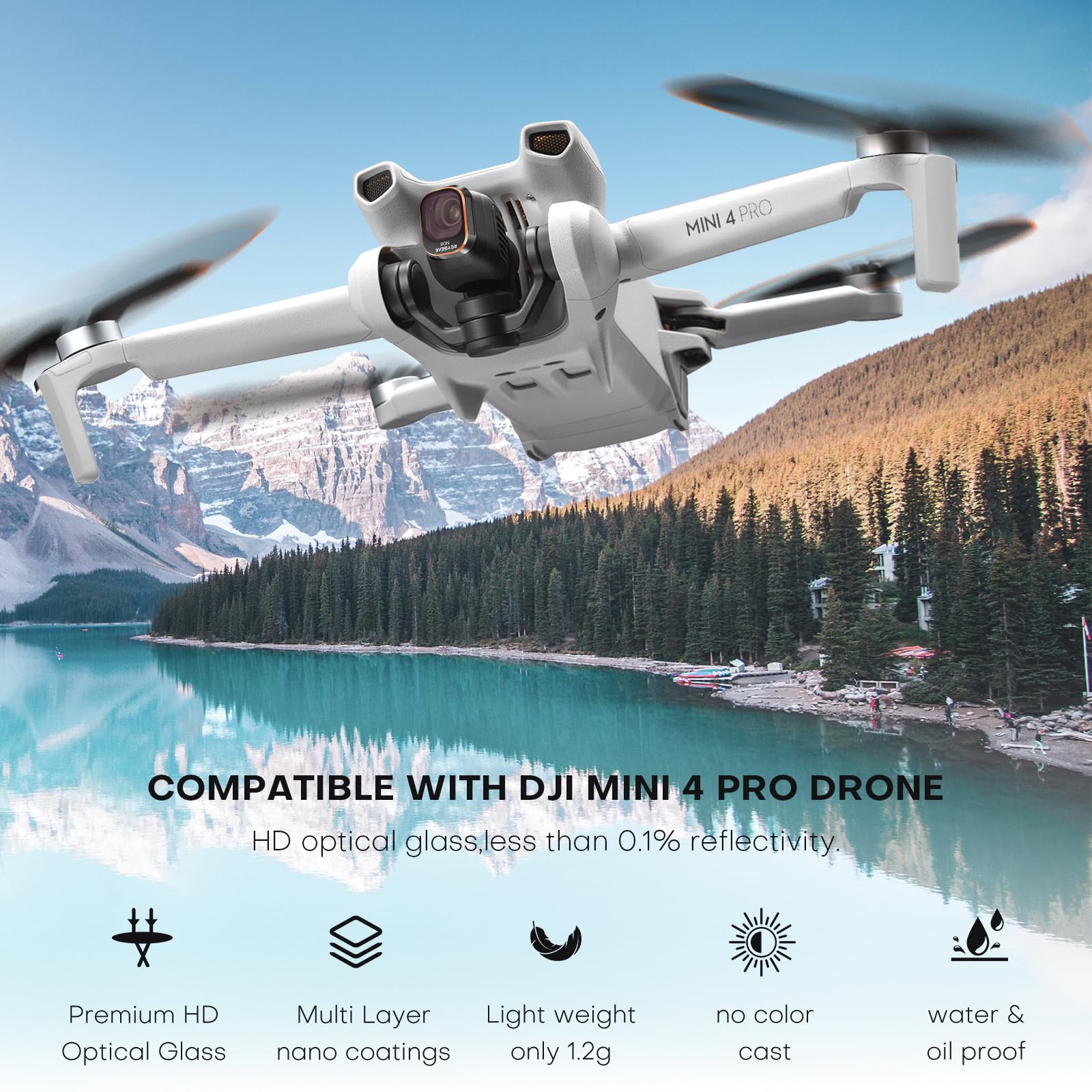 REYGEAK Conjunto de 4 filtros CPL ND8 ND16 ND32 compatível com GoPro Hero 12/11/10/9, kit de