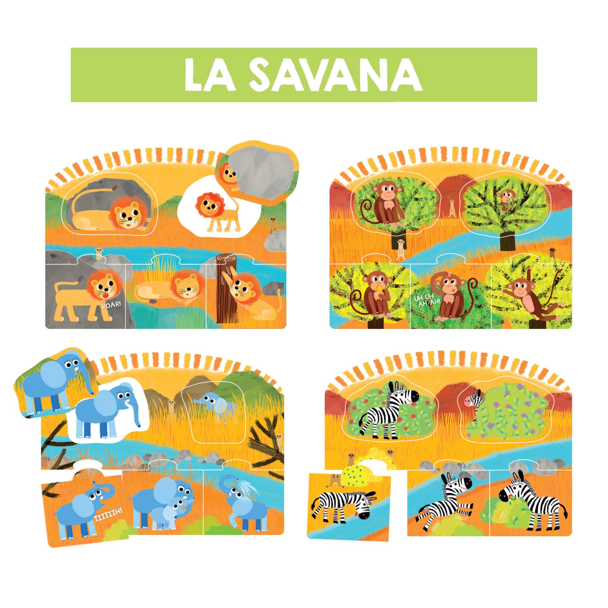 HEADU - Chi Cosa Dove - Giochiamo a Parlare Con Gli Animali! | Giochi Educativi 2 3 4 5 Anni, Sviluppo Linguaggio Bambini, Gioco Didattico, Giochi da Tavolo Bambini, Regalo Bambina, Regalo Bambino