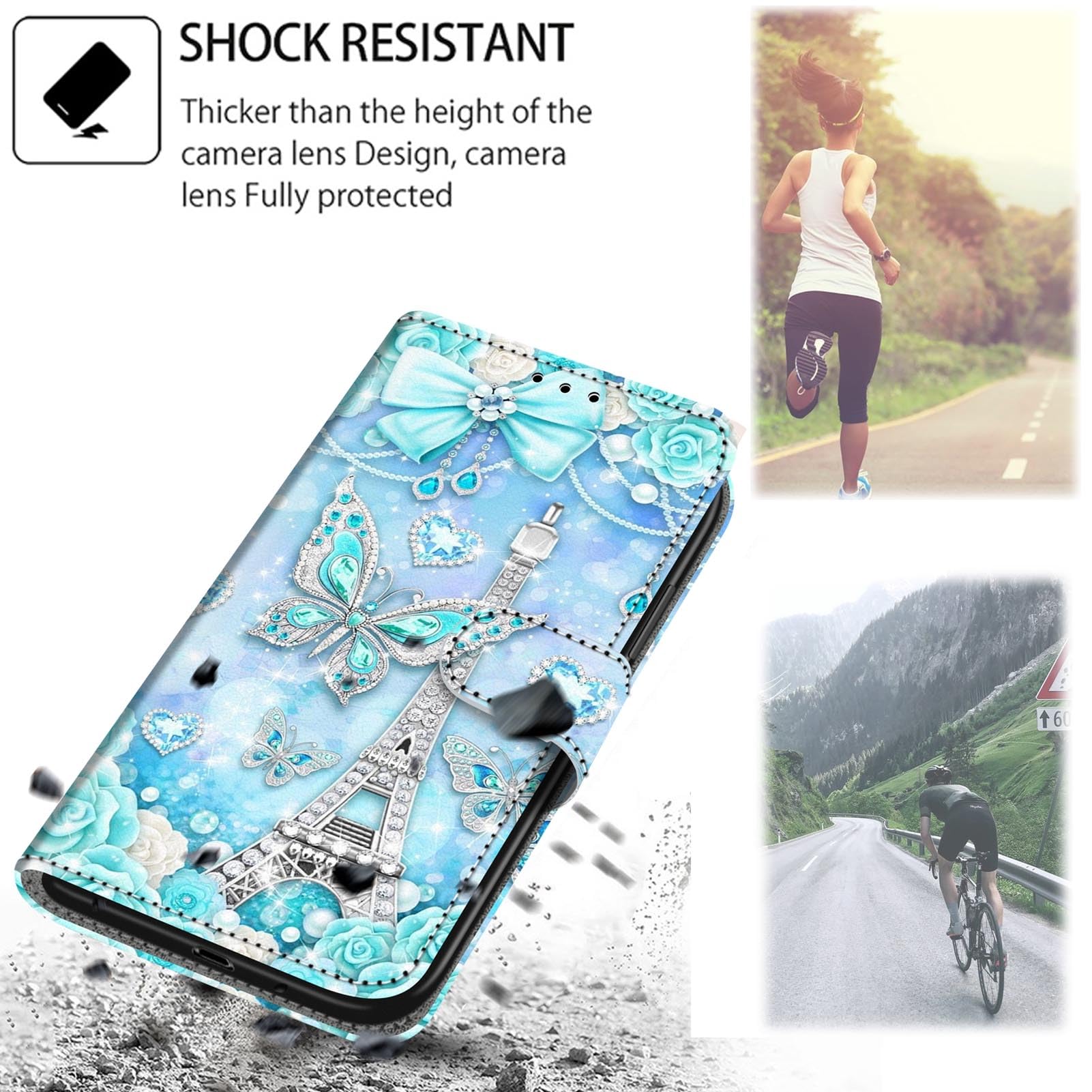 Custodia morbida per telefono a portafoglio in pelle TPU per Huawei P30 P40 P20 P8 P10