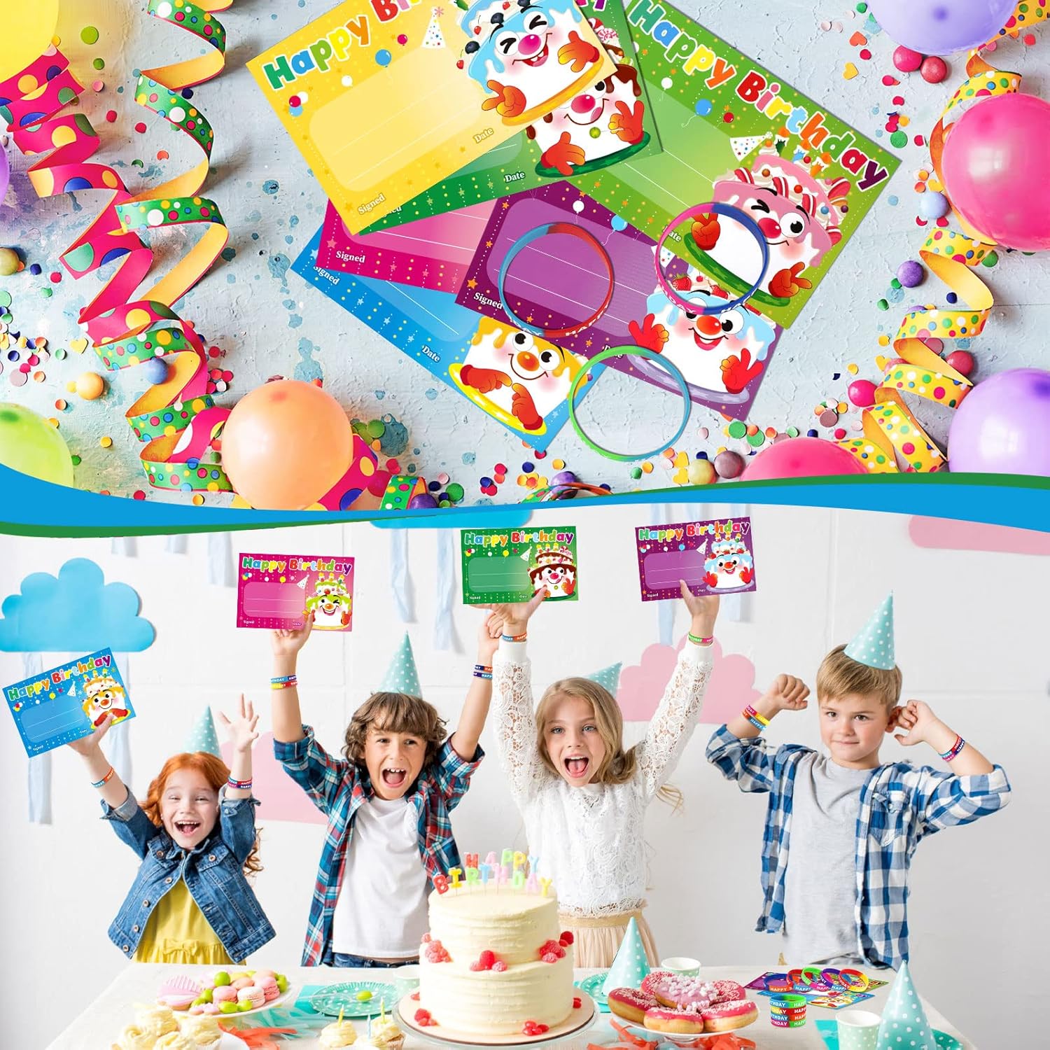 Eaasty 60 Pcs Marquee You're a Star Student Certificates Preschool Award Card Super Star Happy Birthday Wristband Award Recognition Positive Behavior of the Week Certificate for Kid(Happy Birthday)