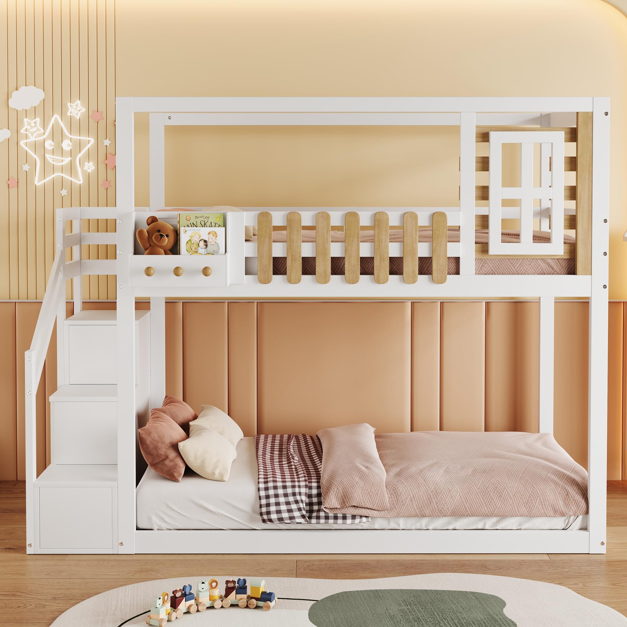 Lit Superposé - 90x200/120x200 Cm - Protection Contre Les Chutes