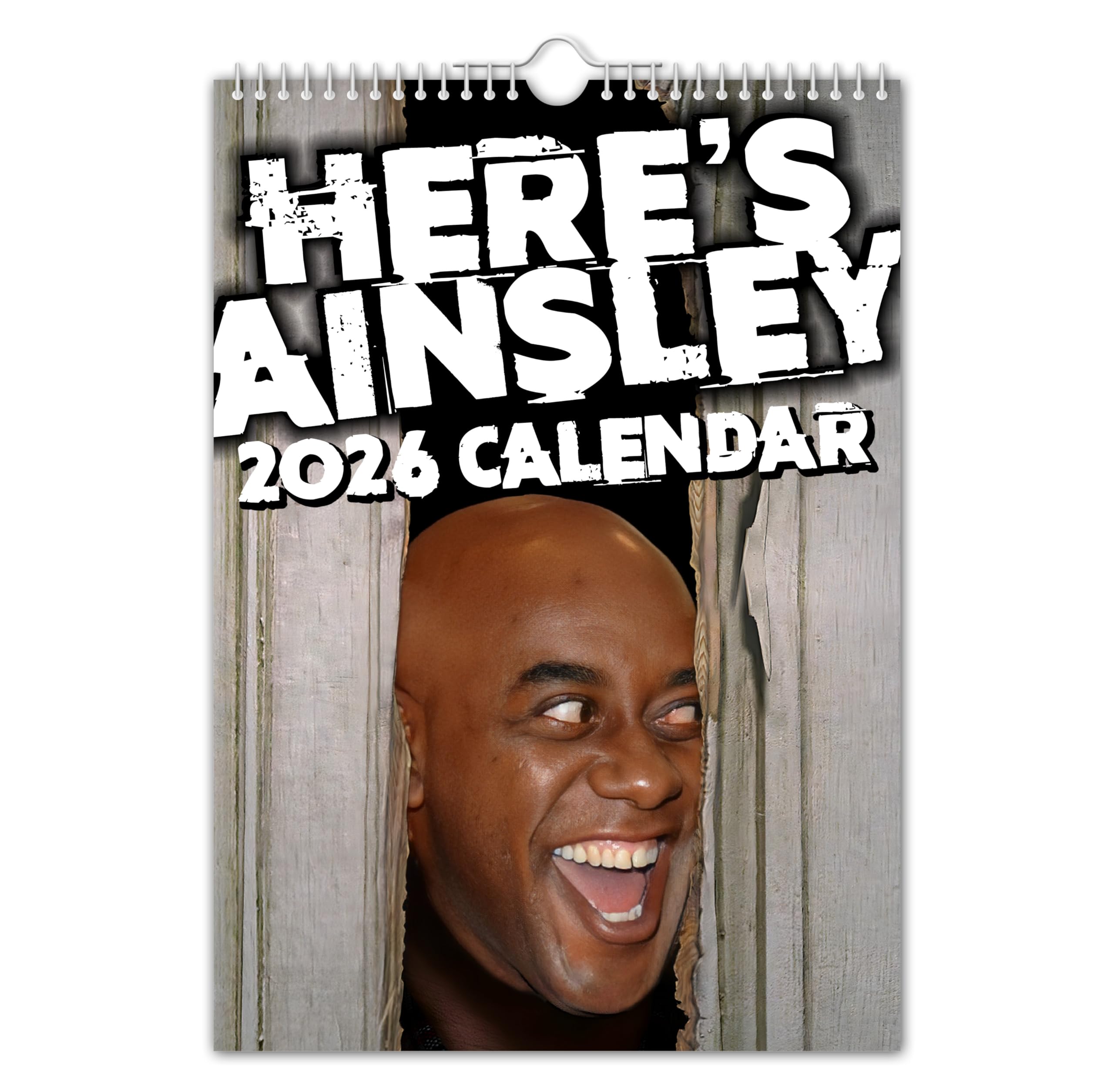 The Calendar king - Here's Ainsley 2026 Wall Calendar - A4 Size (210mm x 297mm) Funny/Quirky/Birthday/Gift Idea/Present/Novelty/Humour/Secret Santa/Year Planner/Office Gift