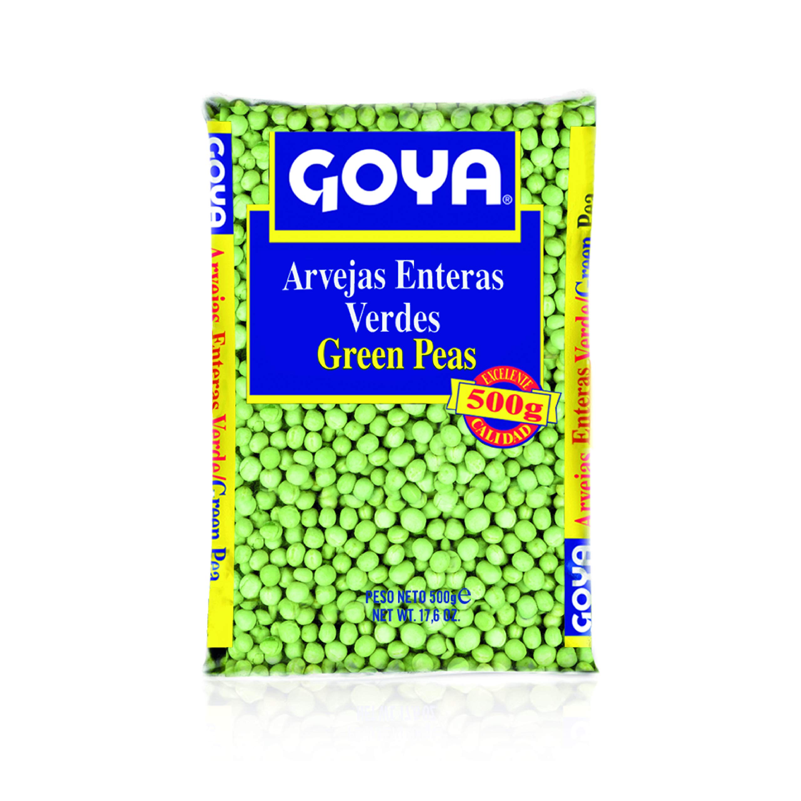 Goya Dry Green Peas Arvejas Enteras Verdes 500g | 100% Natural Dried Green Peas| High Protein & Fibre | Vegan & Gluten-Free | Perfect for Soups,Stews,Curries,Salads & Purees | Premium Quality Legumes