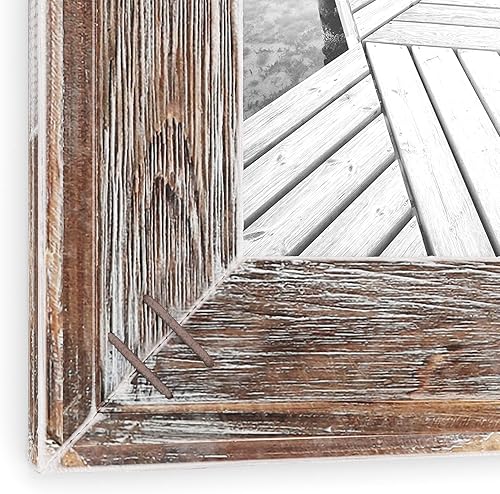 Miniatura 6 de Barnyard Designs Marco de fotos de madera rústica de 8 x 10 pulgadas, marco de madera de granja occidental para colgar en la pared o para colgar en