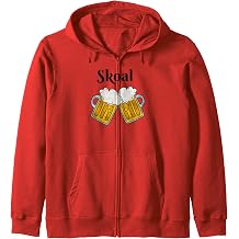Viking Skoal Tshirt Drinking Toast Cheers Salute Zip Hoodie