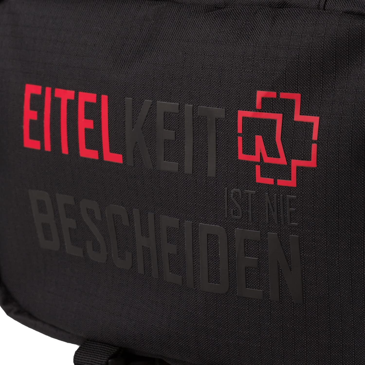 Rammstein Kulturtasche Eitelkeit schwarz, Offizielles Band Merchandise Waschtasche Kulturbeutel