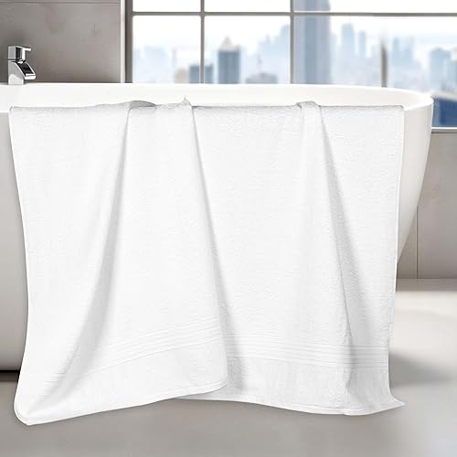 Miniatura 2 de Superior Juego de 2 toallas de baño de algodón ecológico, toallas de gran tamaño para adultos y niños, toallas corporales para ducha, baño, secado