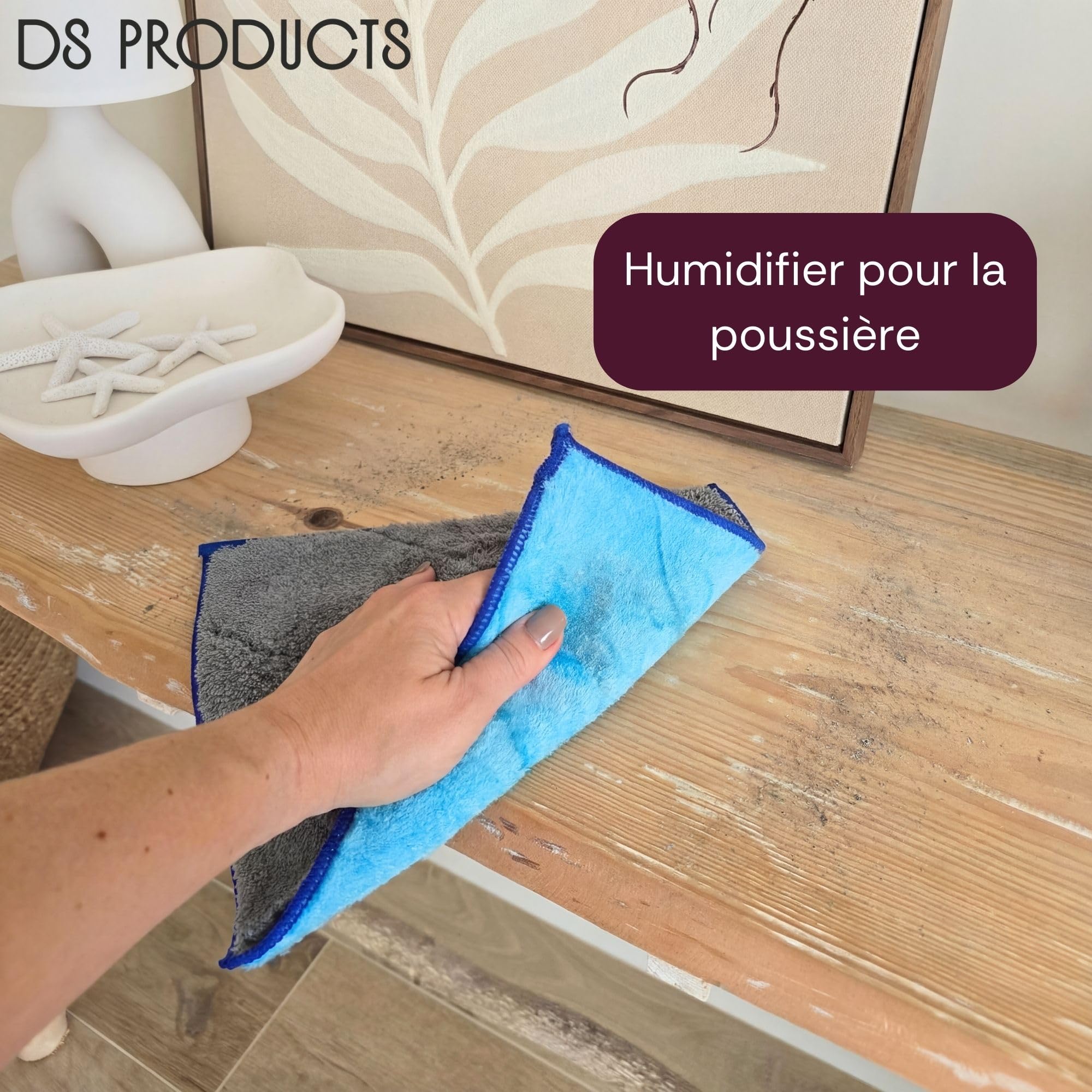 Lot 6 Chiffons Microfibres Vitres & Polissage | 3 Lingettes Nanofibre 65x45cm + 3 Lavettes Éponges Épaisses | Nettoyage Vitres Maison, Voiture, Salle de bain, Cusine | Microfibre Sans Traces (5) - 4