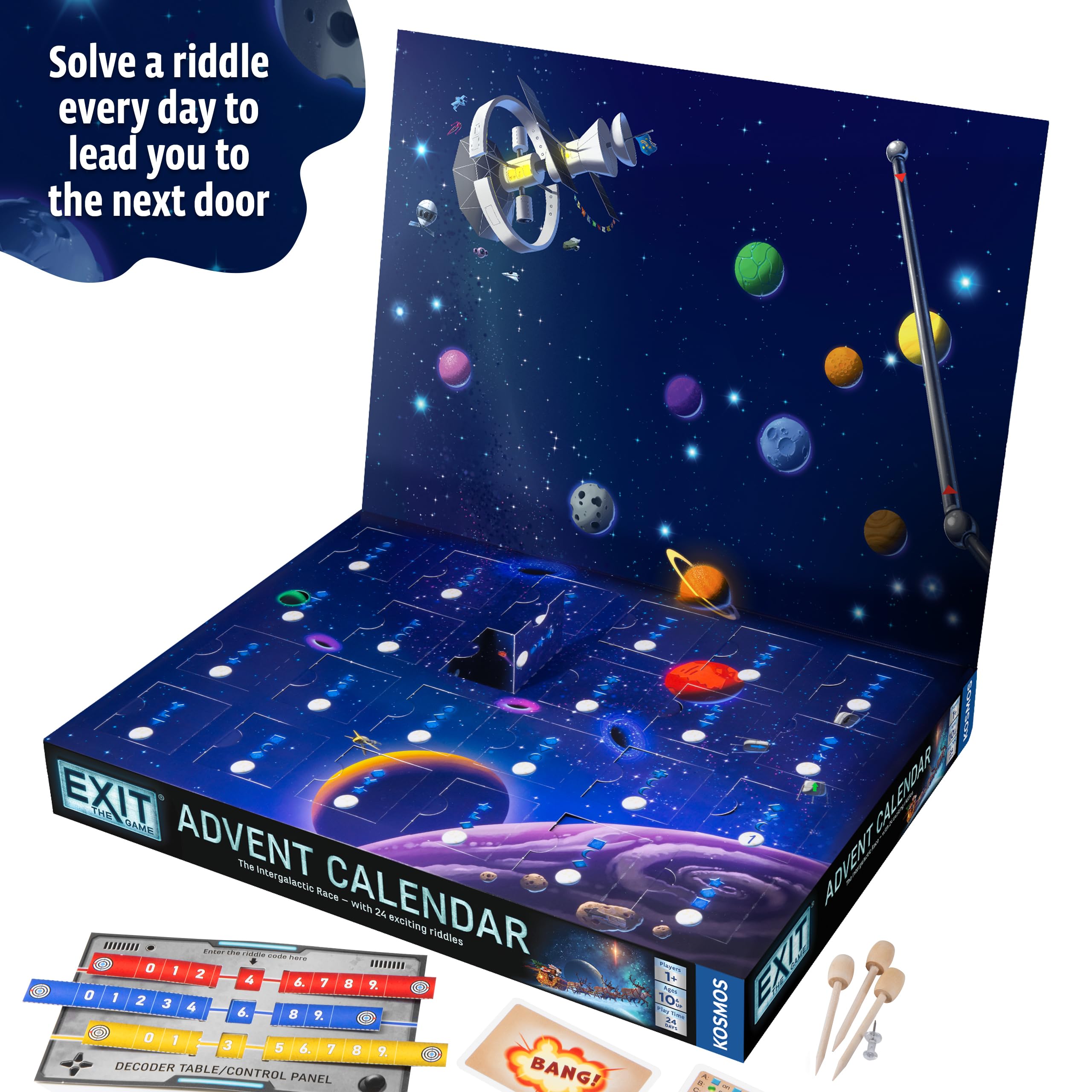 EXIT: The Game - Advent Calendar - The Intergalactic Race | Holiday Escape Room | 24 Days of Riddles | Christmas Traditon | Space Game