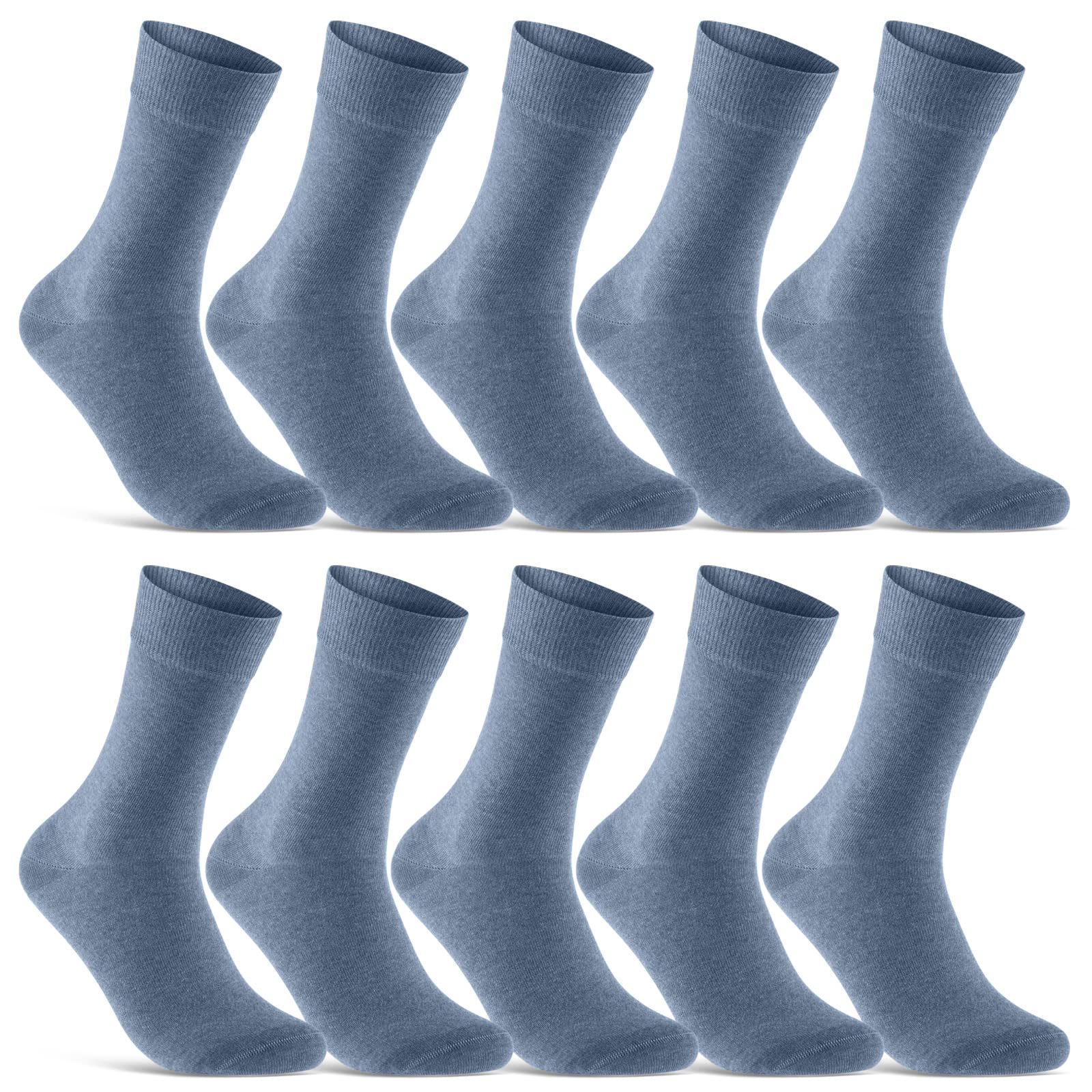 10 Paar Socken Herren & Damen Schwarz Business Socken Baumwolle